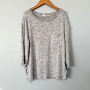 GAP Gray Heather Knit Top Size Medium